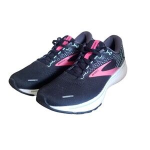 Brooks Women's Ghost 14 Neutral Running Shoes Black Pink Mint Green Size 11.5 B
